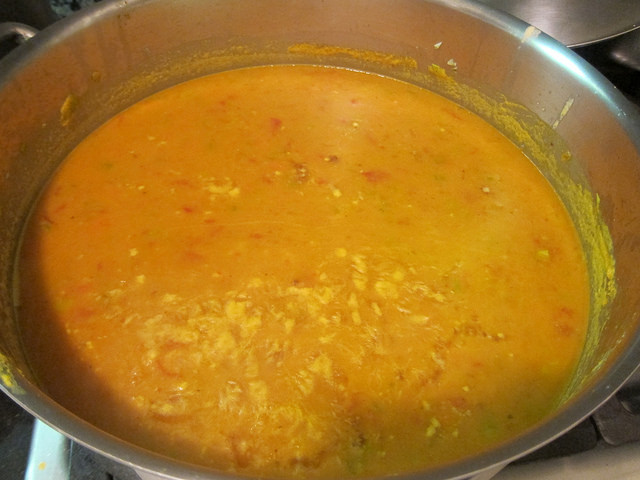 Split Pea Soup with Spiced Yogurt © Karen Lee 2014